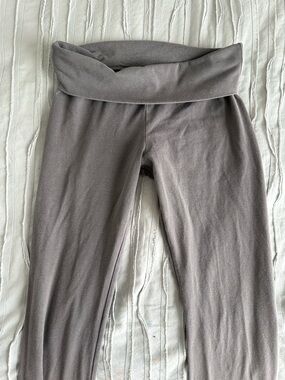 Brandy Melville 100% cotton High-Waist Foldover Lounge Leggings - Slate Gray